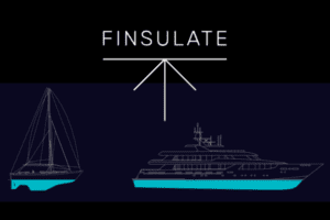 Yachts with underwater part colored