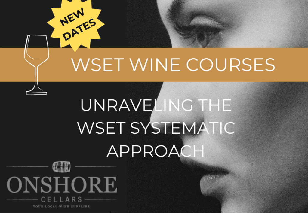 In the back ground the head of a lady with in front the text New WSET training data